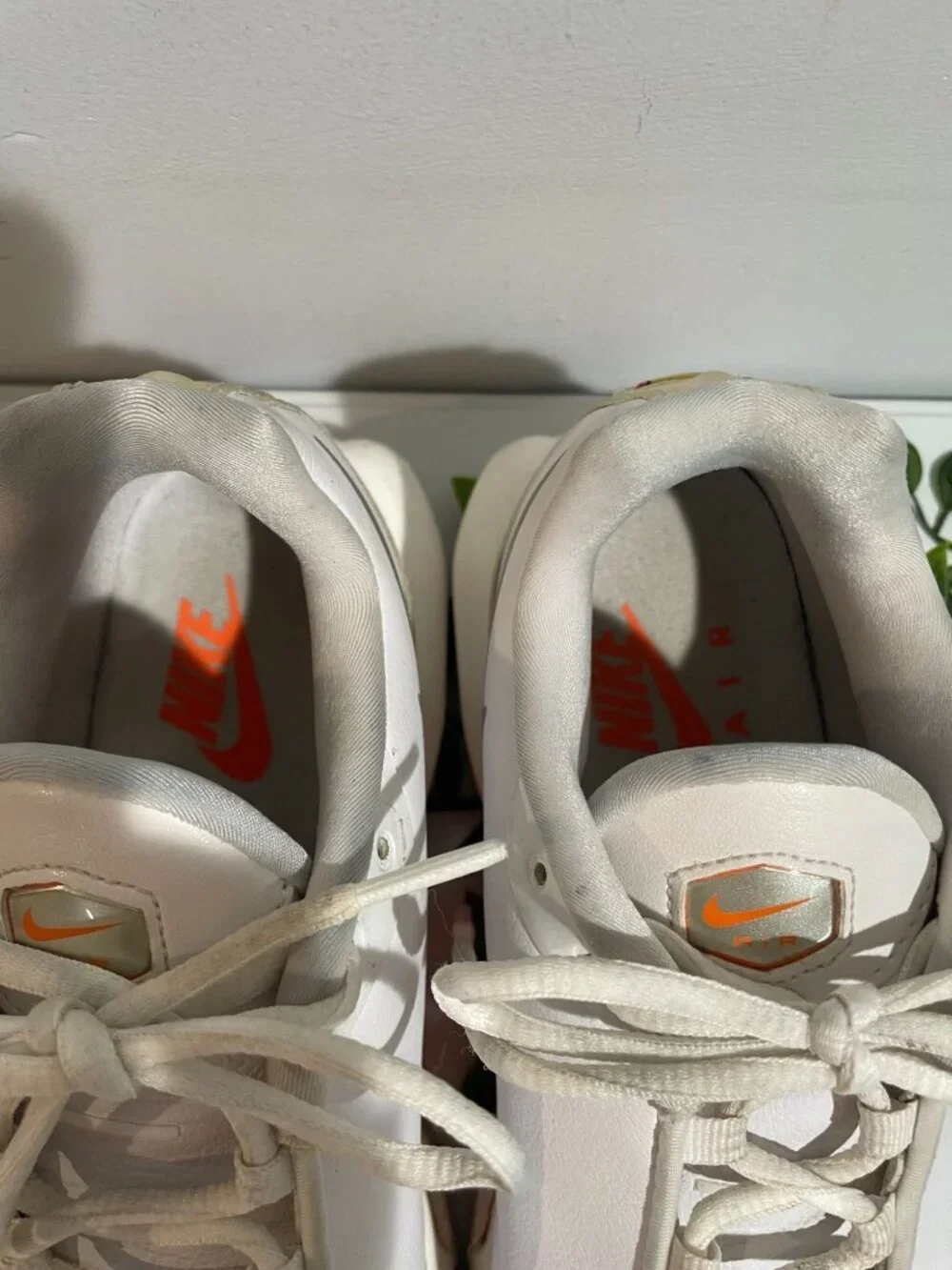 Nike Air Max Plus Tn Running Shoes White/Orange US 10 Mens Sneakers AQ1088-100